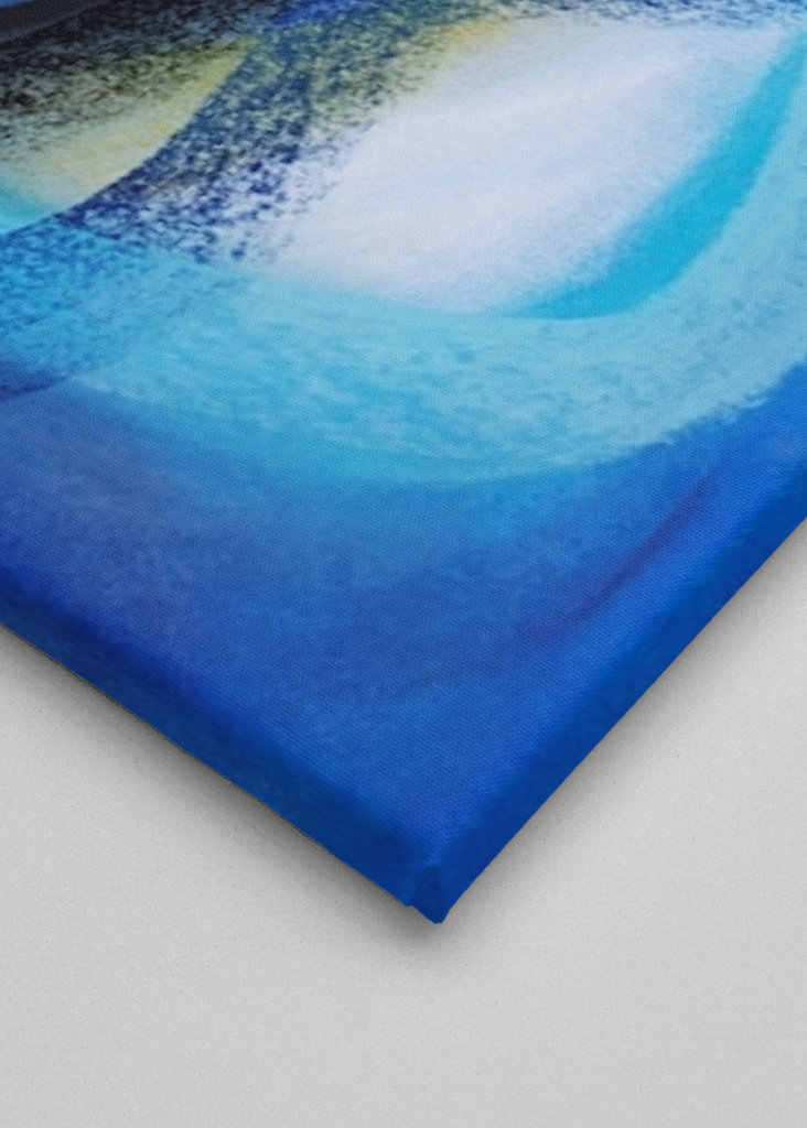 Blaue Eule - Pastellkreidebild