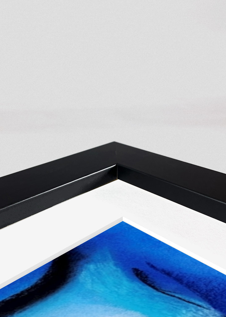 Blaue Eule - Pastellkreidebild