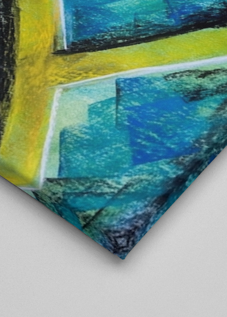 Abstrakte Formen in blau 