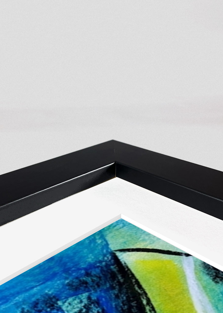 Abstrakte Formen in blau 