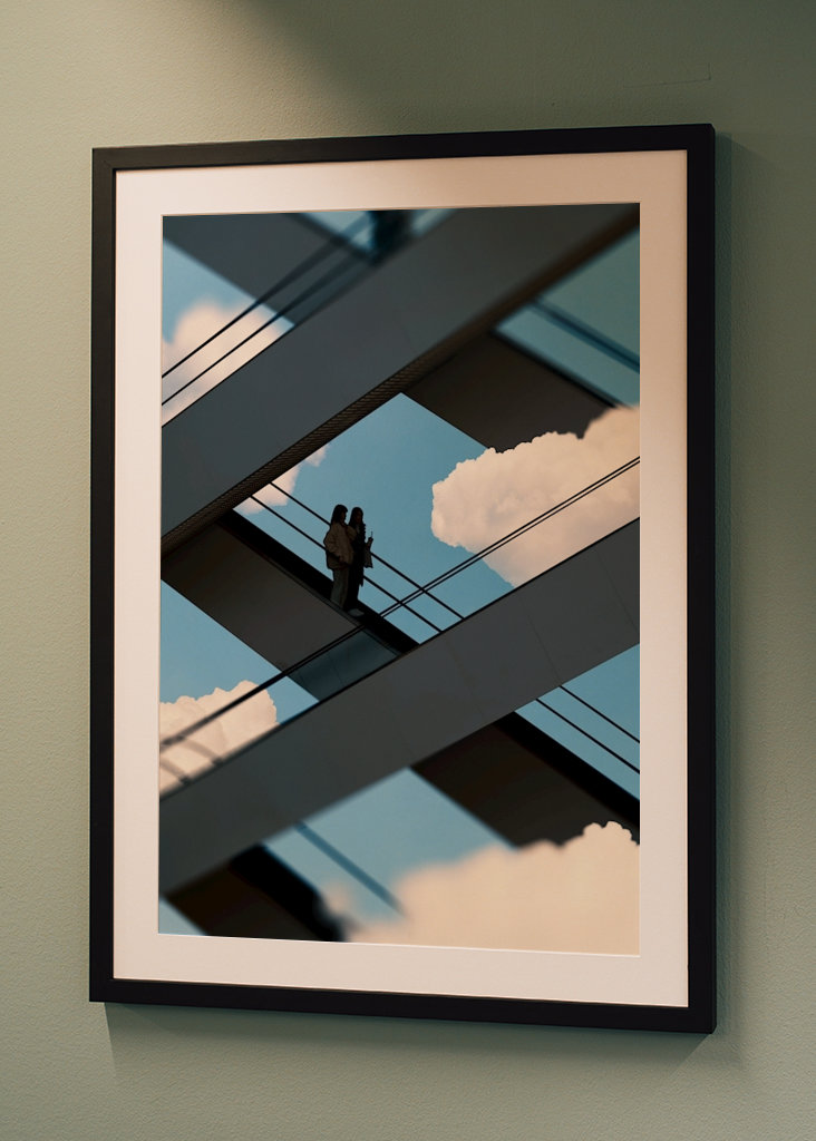 Rolltreppe in den Himmel