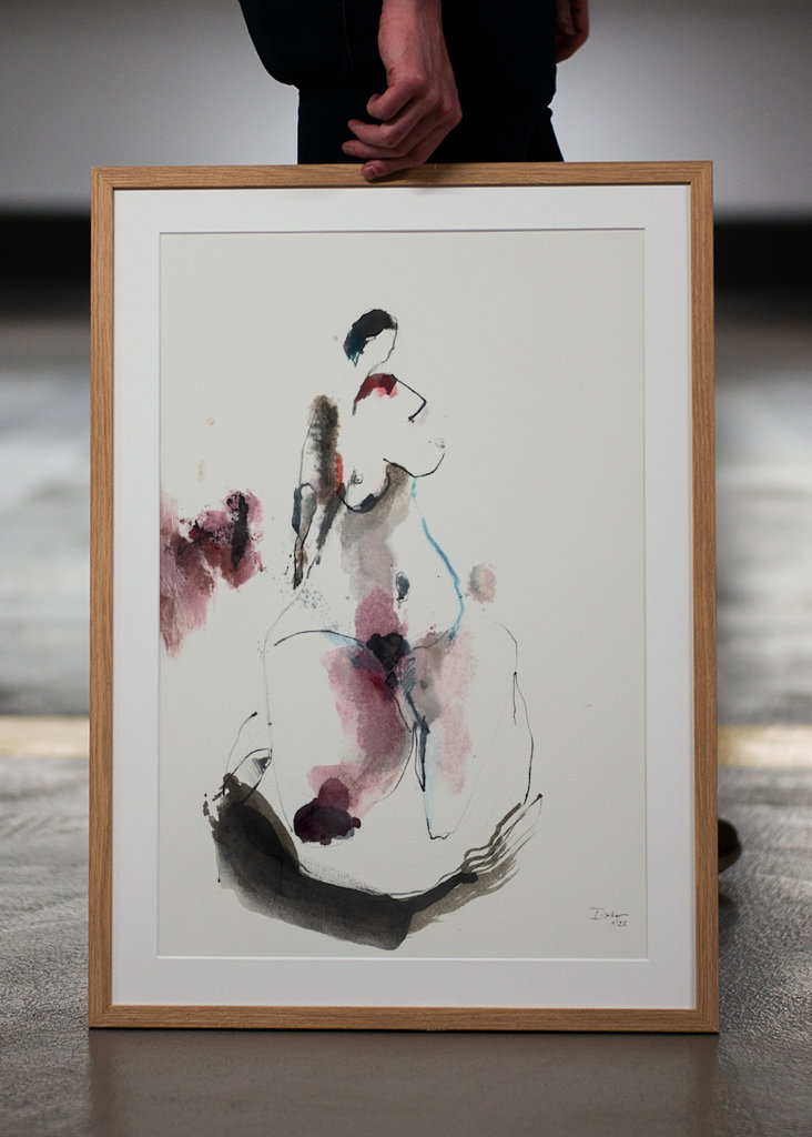 Naken Kvinna - Skiss