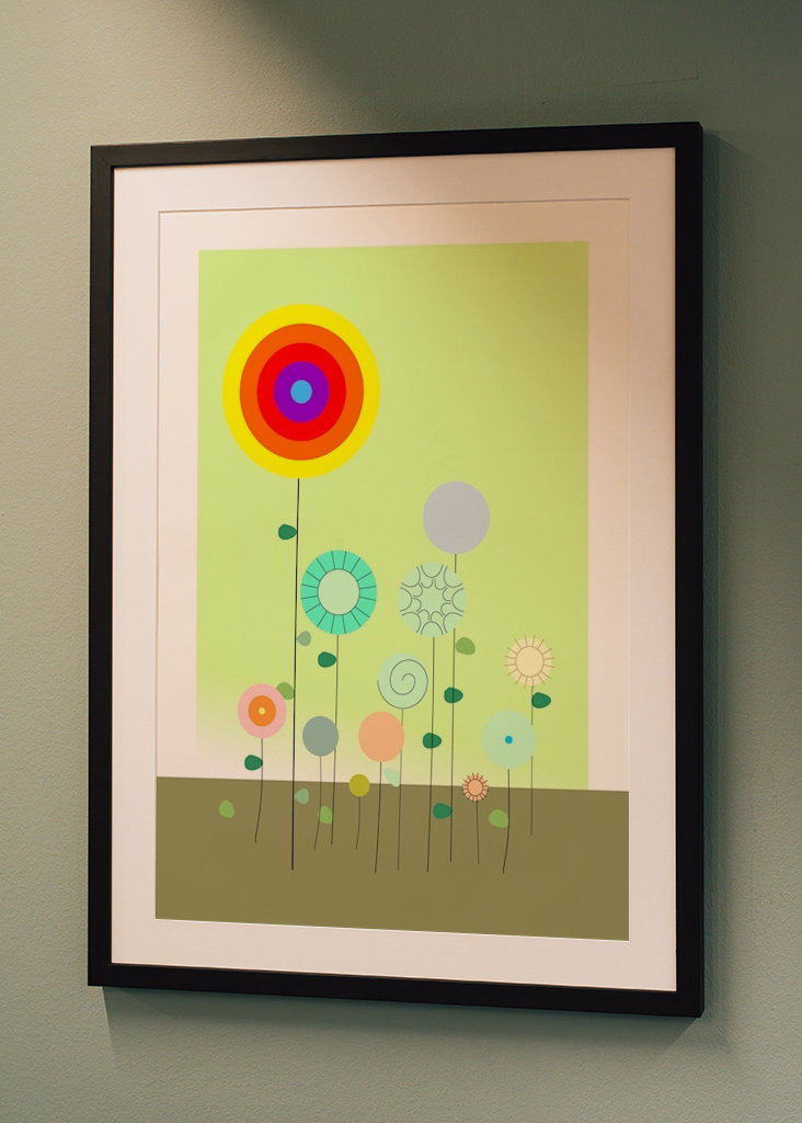 Rainbow flower with flowers