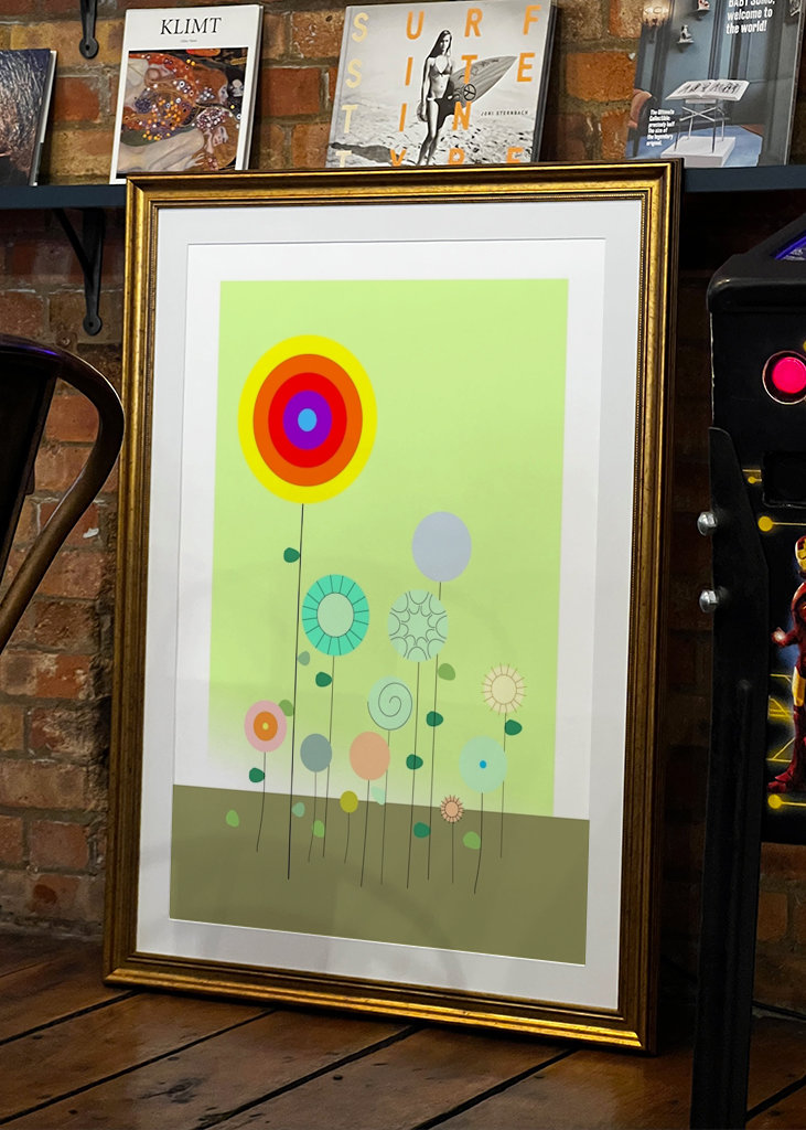 Rainbow flower with flowers