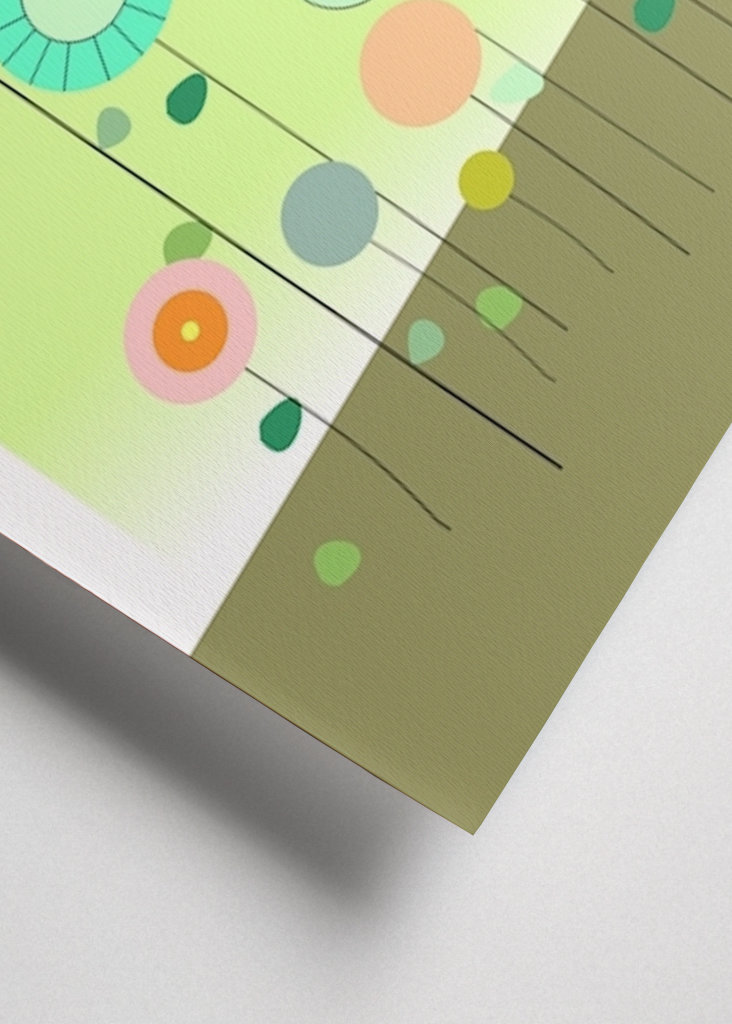 Rainbow flower with flowers