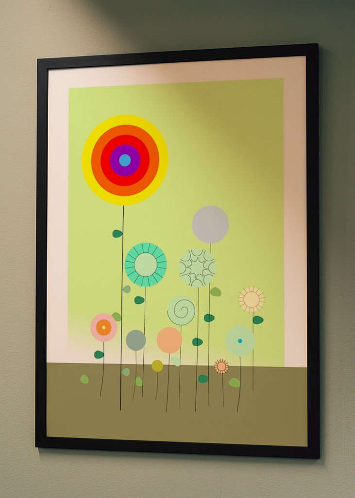 Rainbow flower with flowers