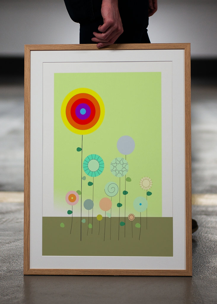 Rainbow flower with flowers