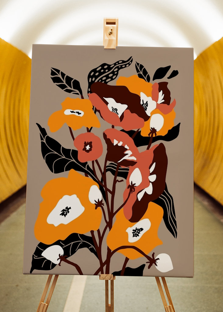 Solrige blomster i haven