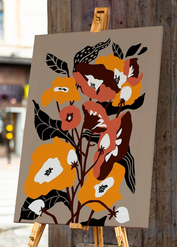 Solrige blomster i haven