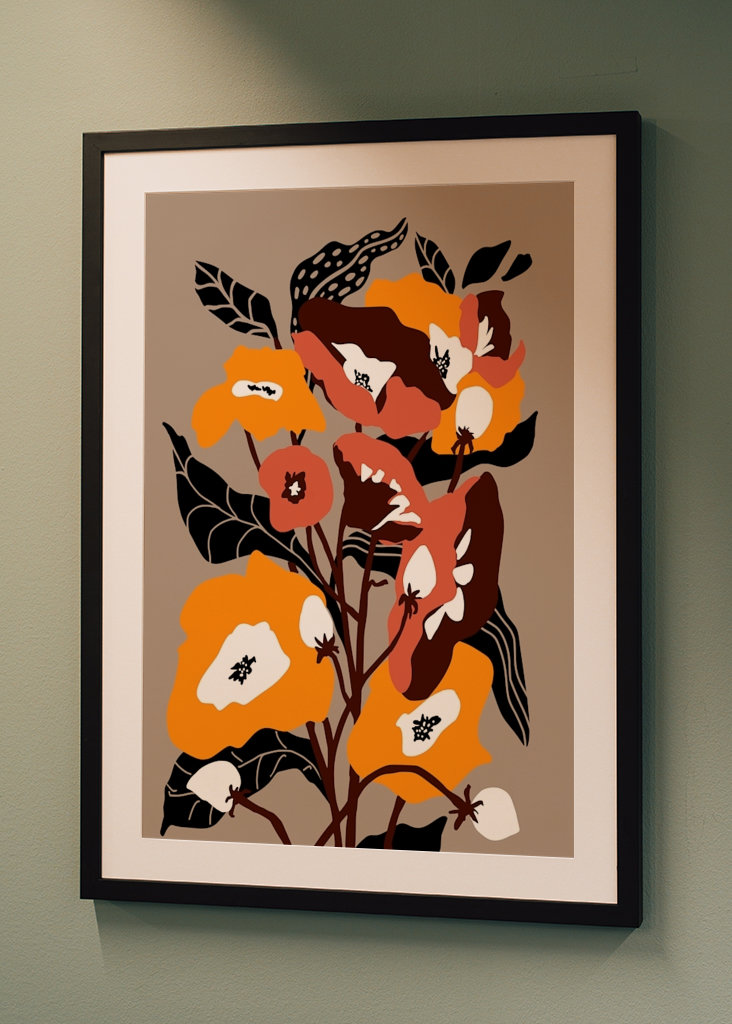 Solrige blomster i haven