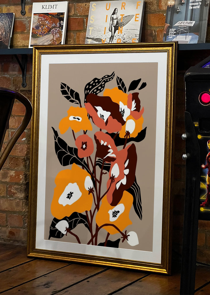 Solrige blomster i haven