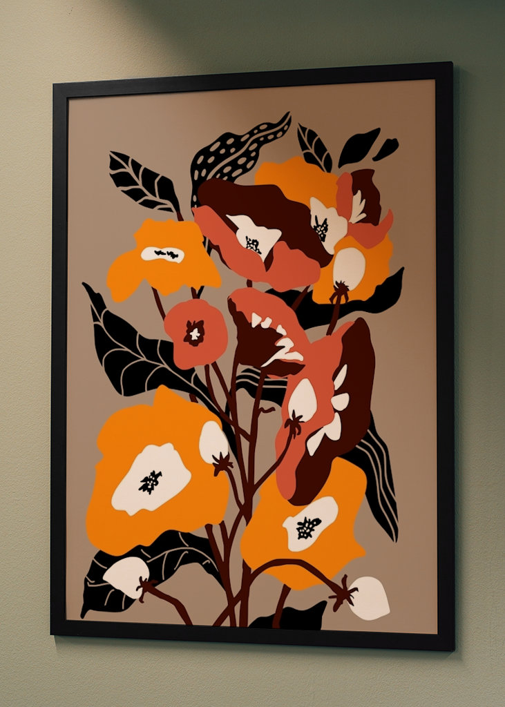 Solrige blomster i haven