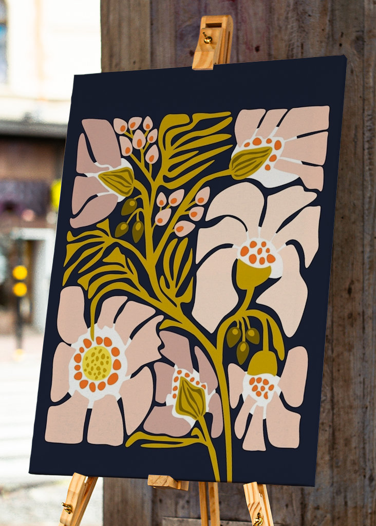 Backyard flower illustration