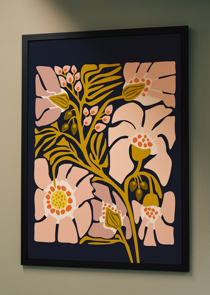 Backyard flower illustration