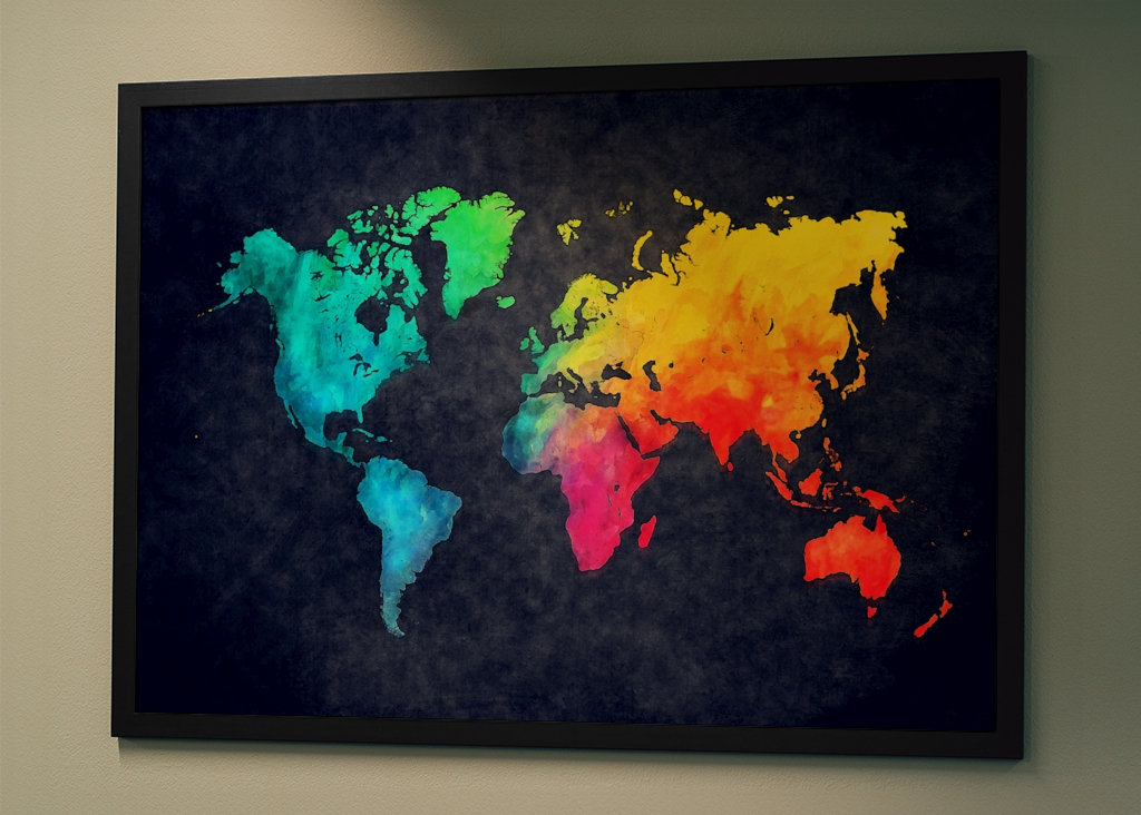 Bunte Weltkarte