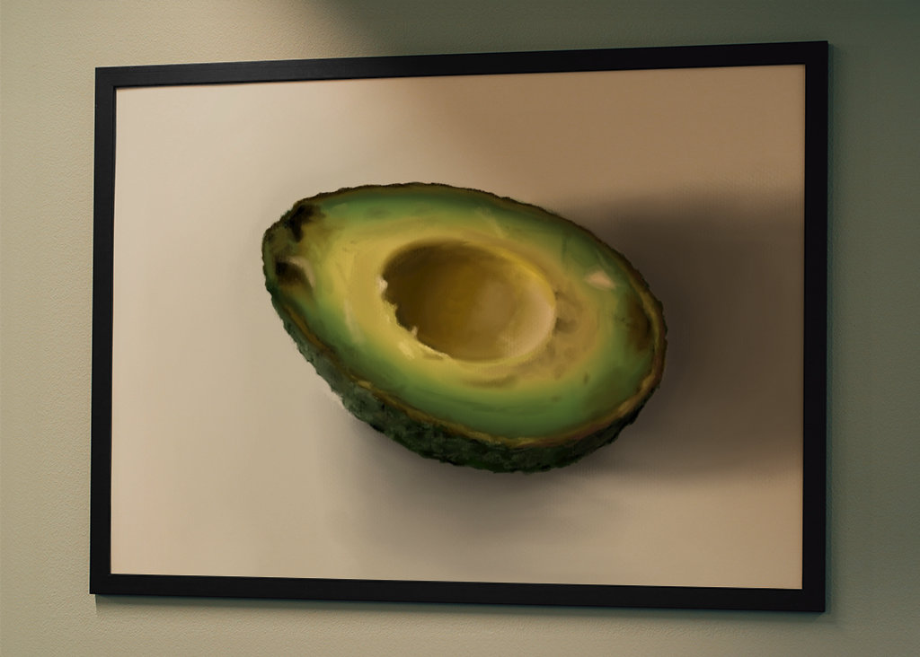 Avokádo na kuchyňském stole