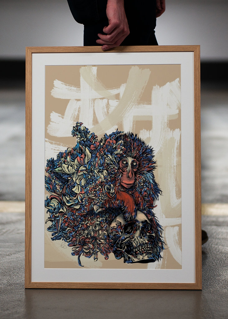 Scimmia del fiore giapponese