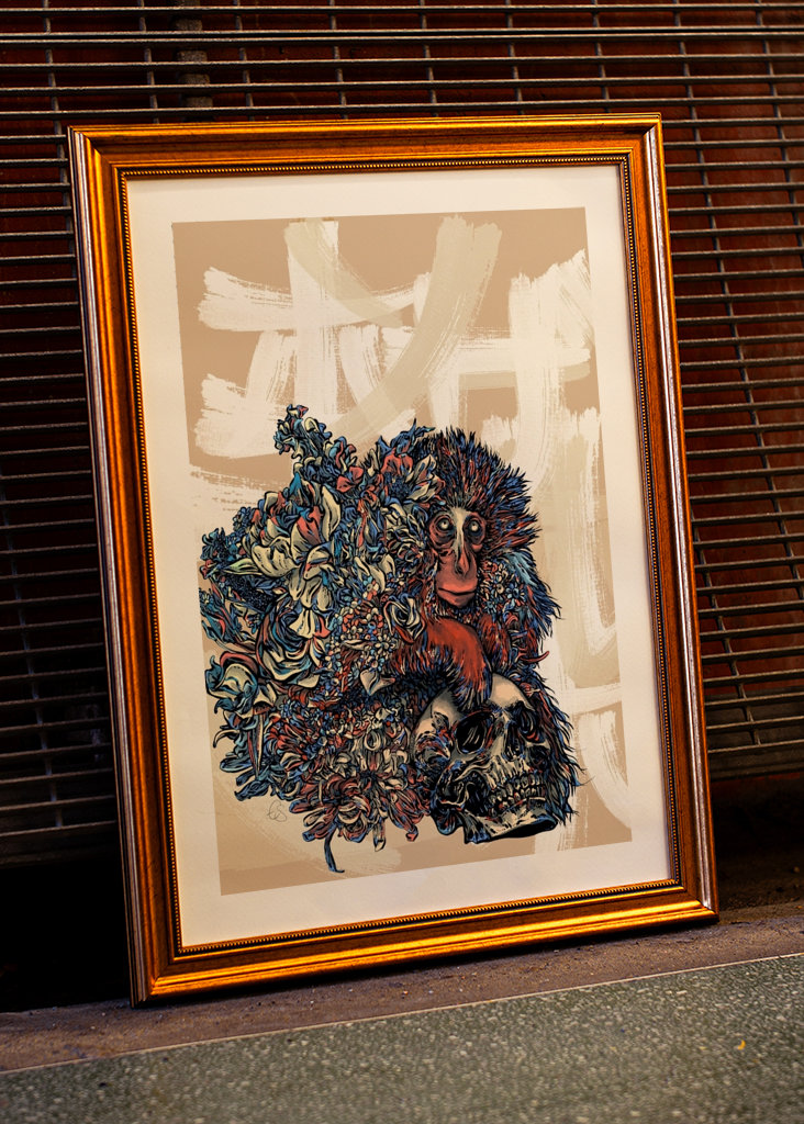 Scimmia del fiore giapponese