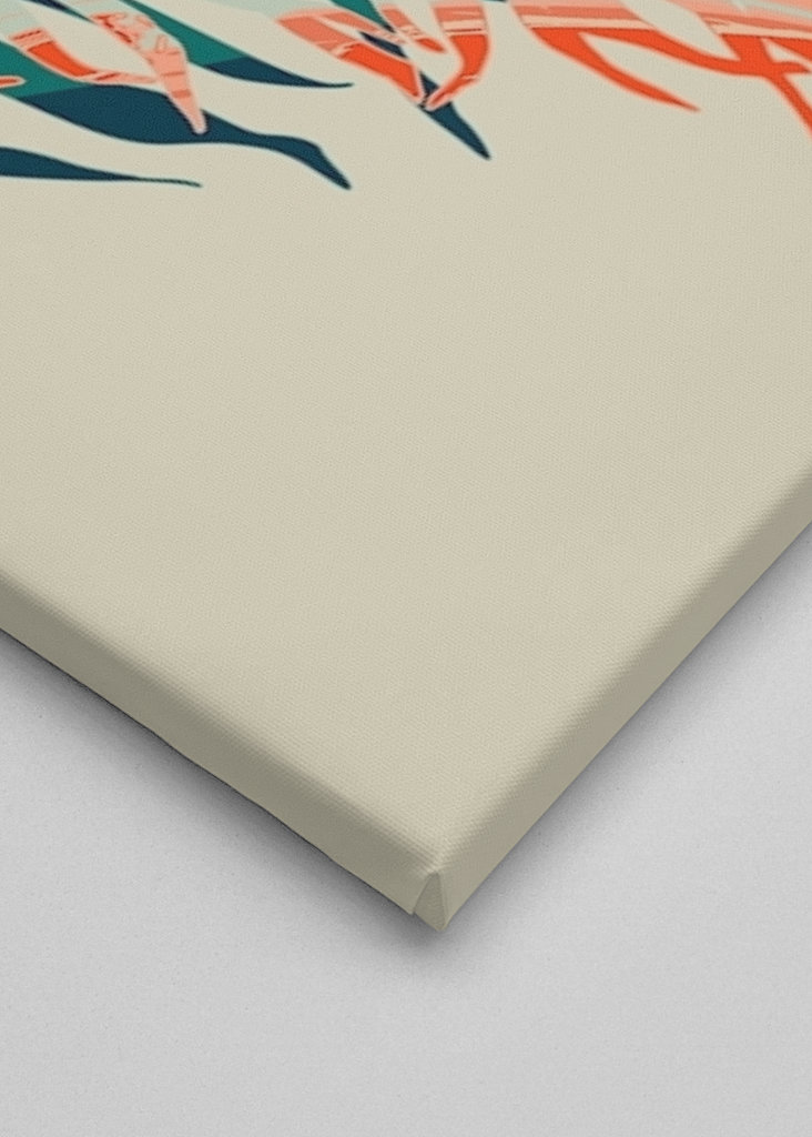 farbenfrohe Palmenblätter