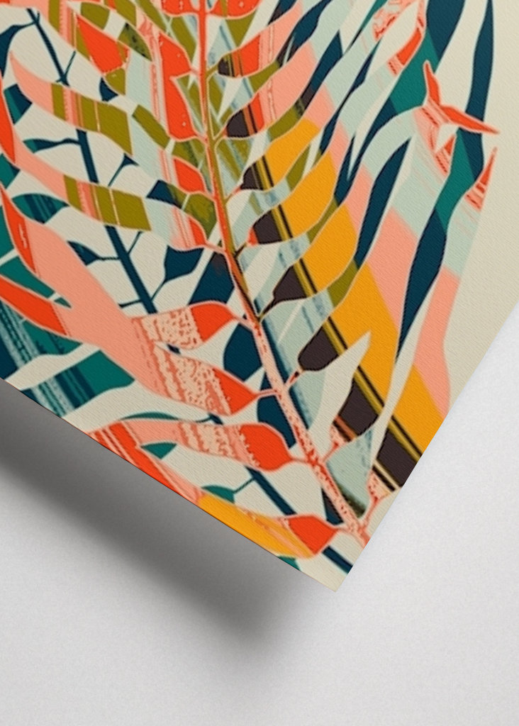 farbenfrohe Palmenblätter