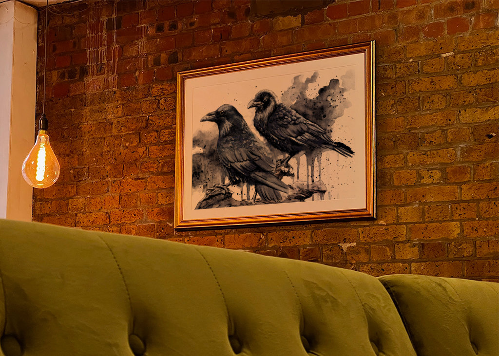 Wrony akwarelowe - Kruki 