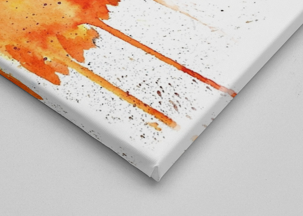 Fox and Wolf Watercolor 