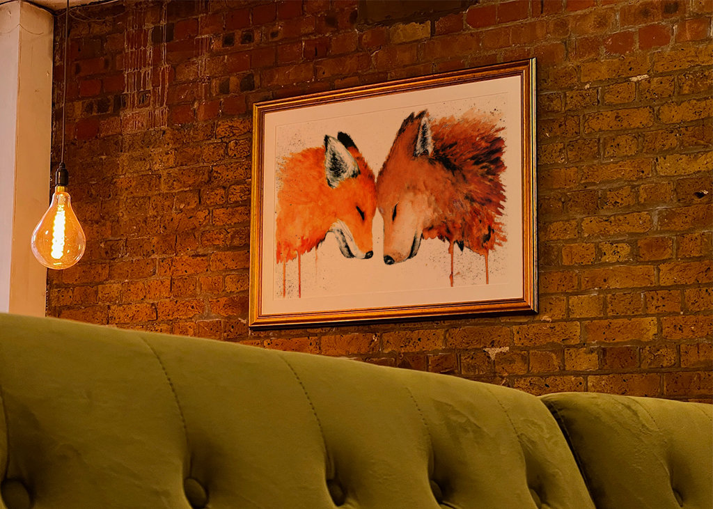 Fox and Wolf Watercolor 