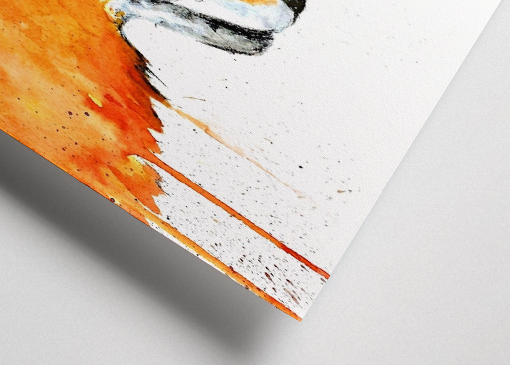 Fox and Wolf Watercolor 