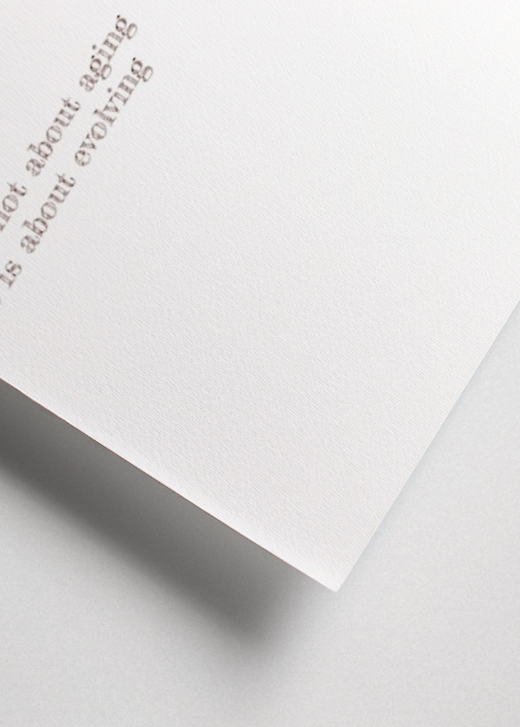 It is not about aging