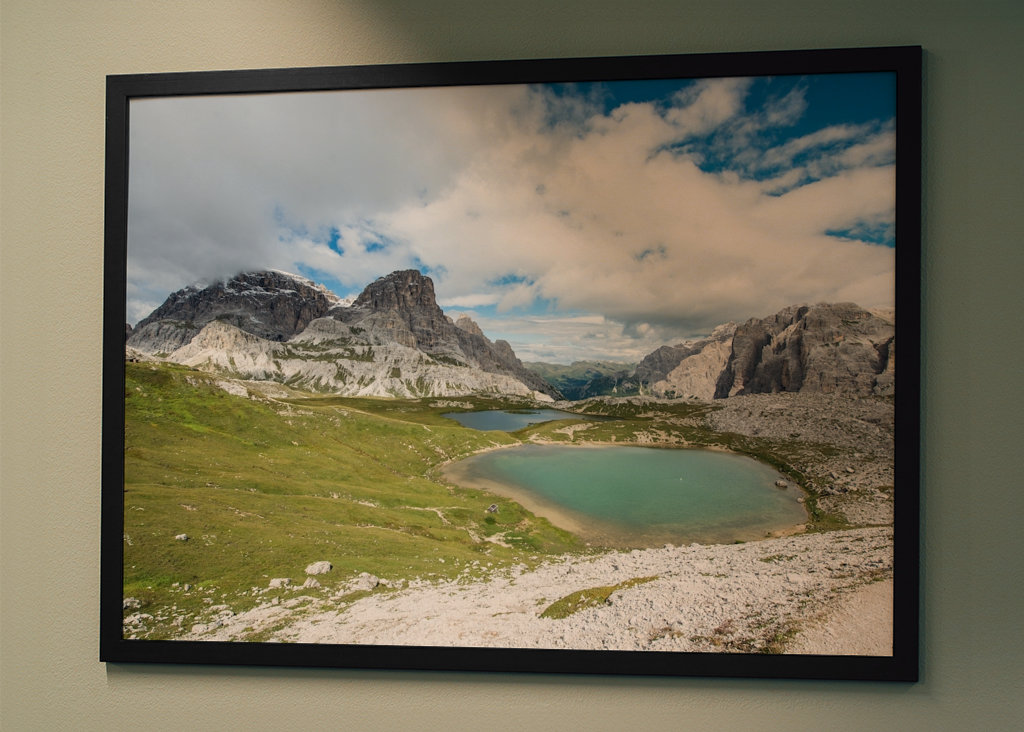 türkise Seen Berge Wolken