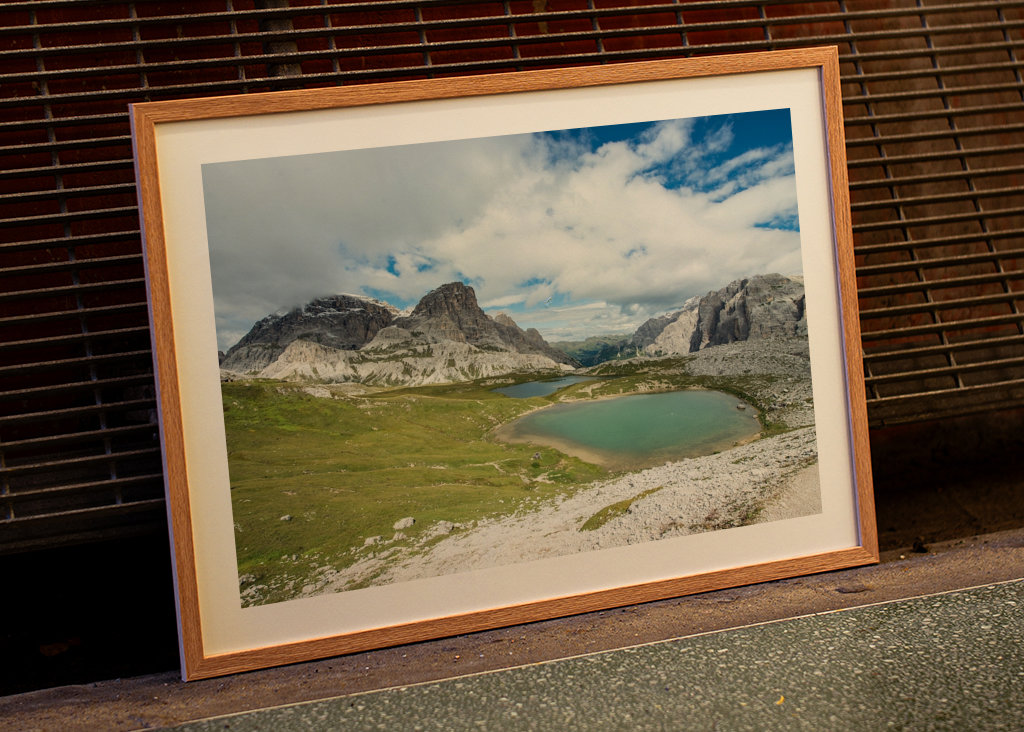 türkise Seen Berge Wolken
