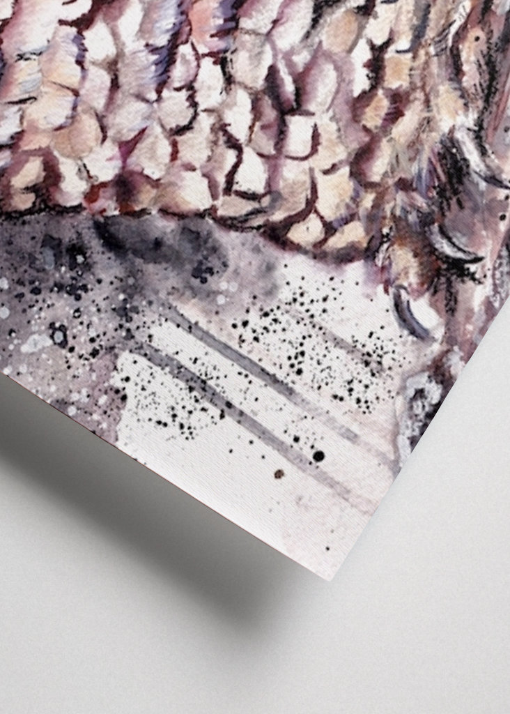 Gufo reale dell'acquerello Gufo