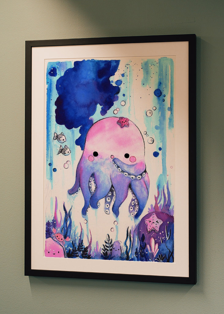 Słodkie kalmary okto-szczenięce