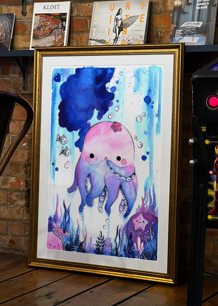 Słodkie kalmary okto-szczenięce