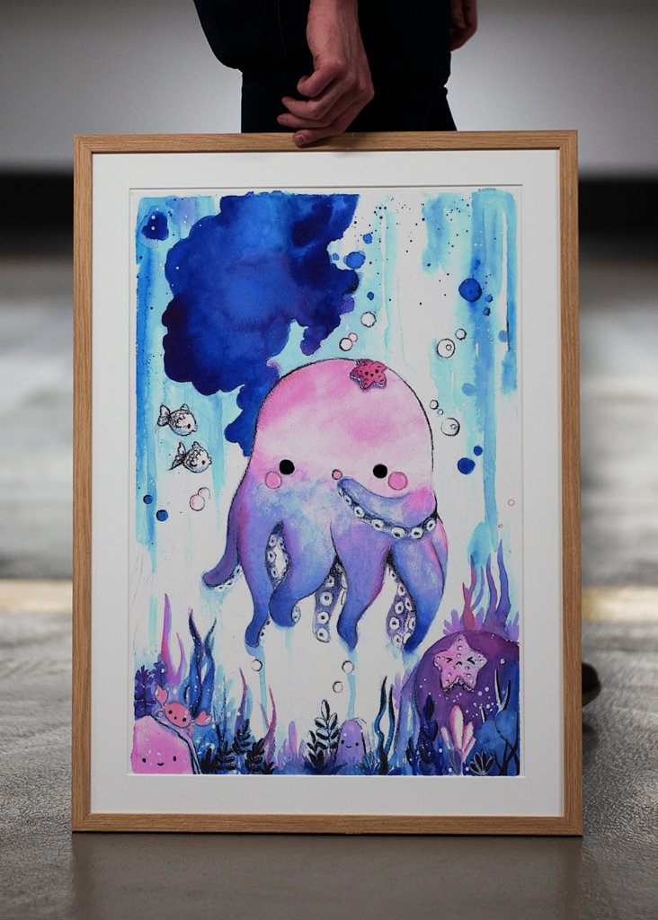 Słodkie kalmary okto-szczenięce