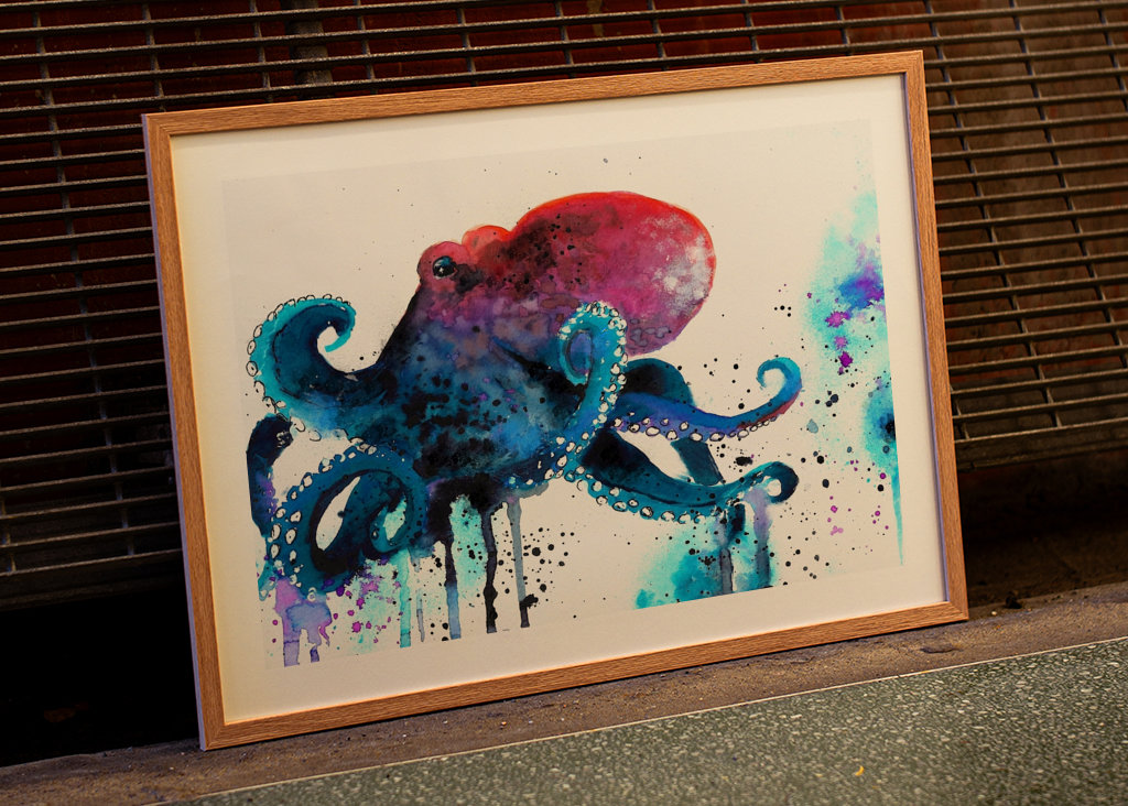 Regenbogen Tintenfisch