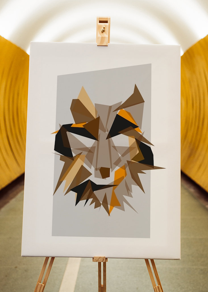 The fox is trotting across the