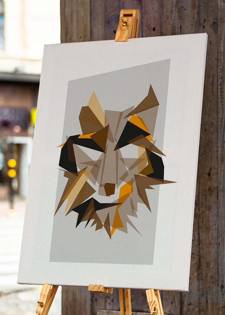 The fox is trotting across the