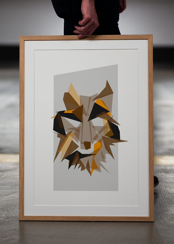 The fox is trotting across the