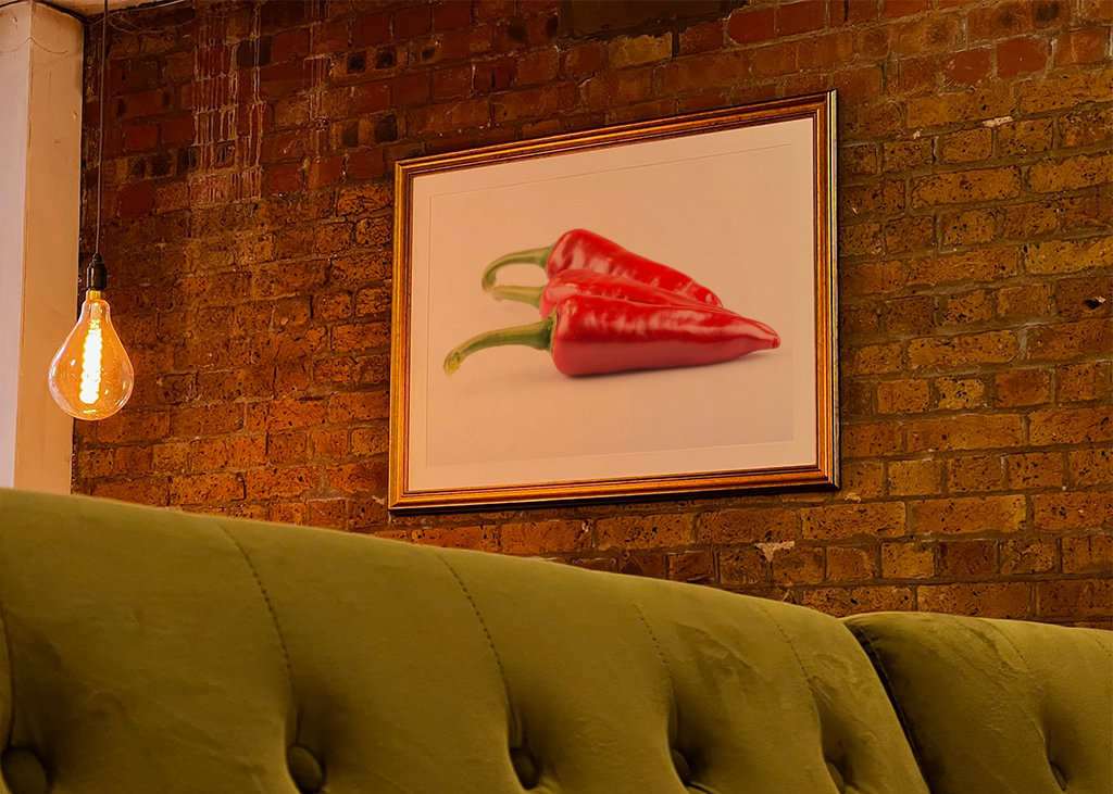 Pepperoni in front of white