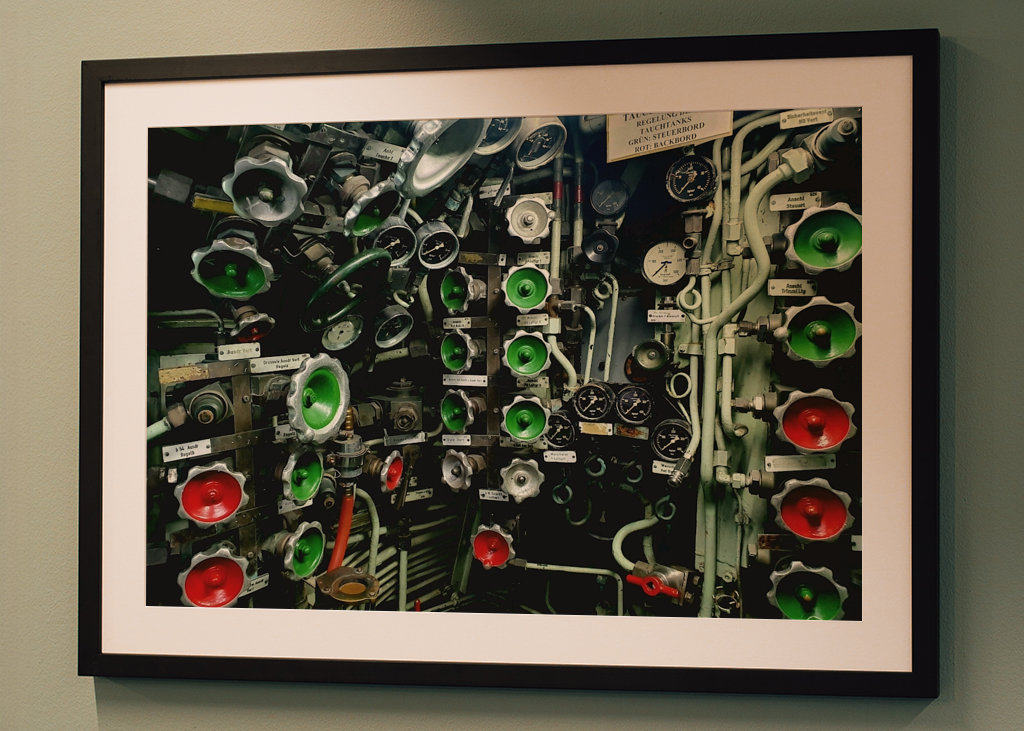 Inside of a submarine