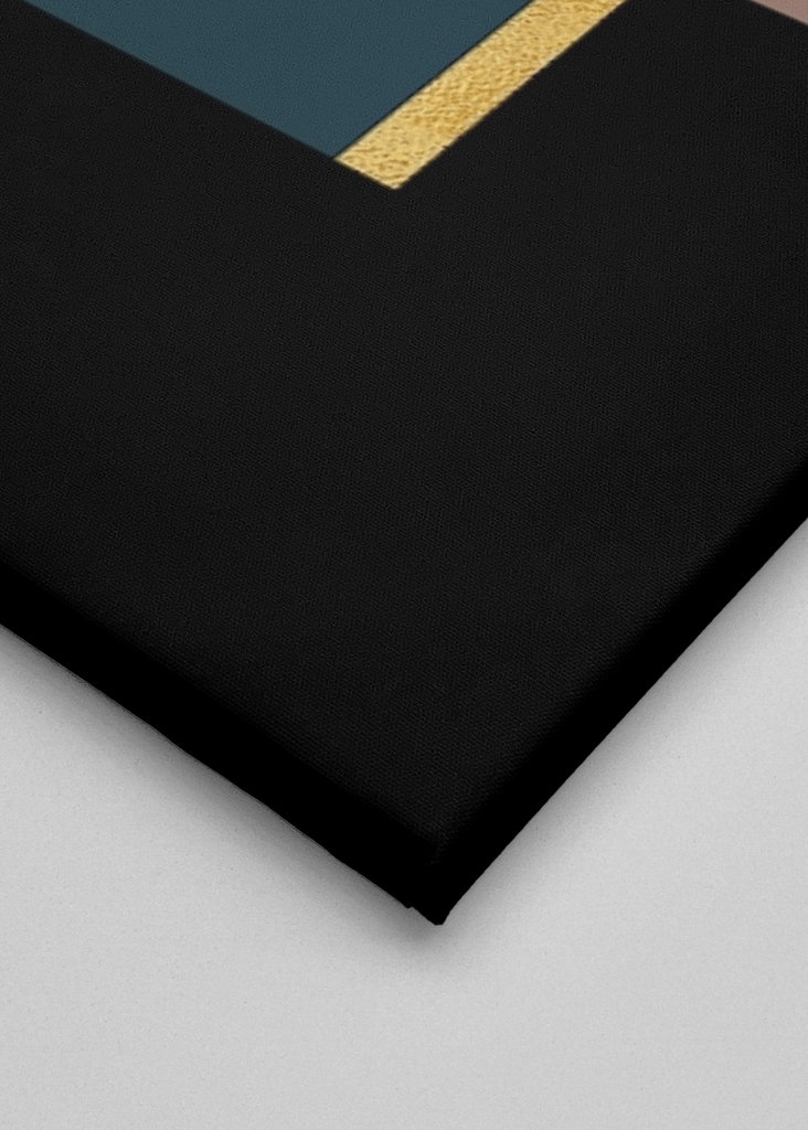 Póster geométrico moderno dorado