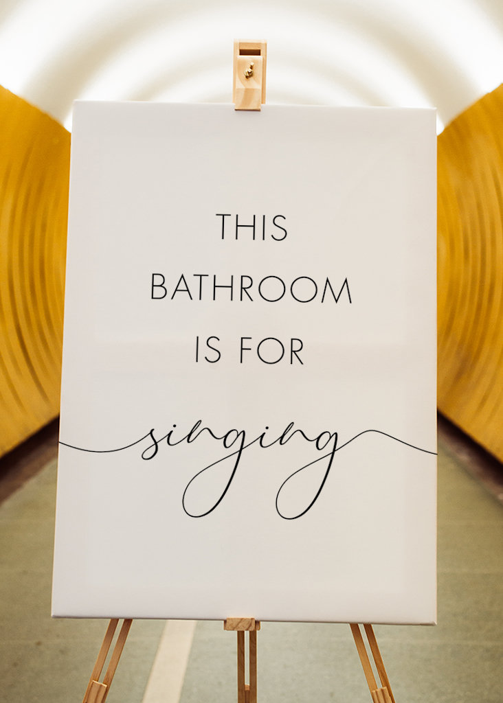This bathroom is for singing