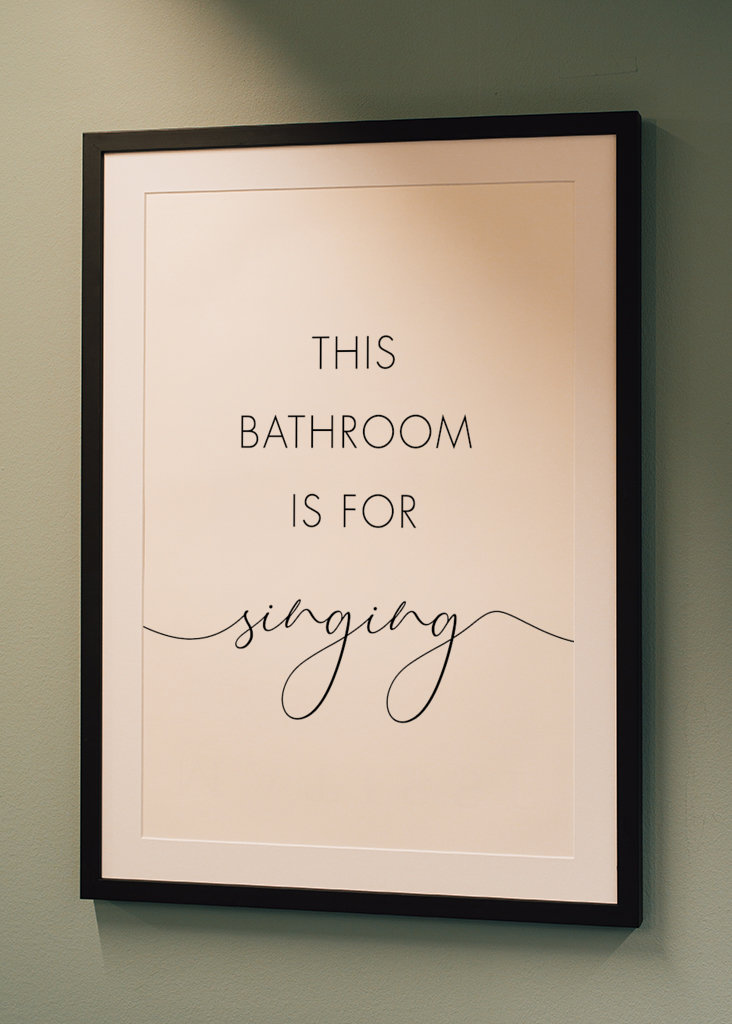 This bathroom is for singing