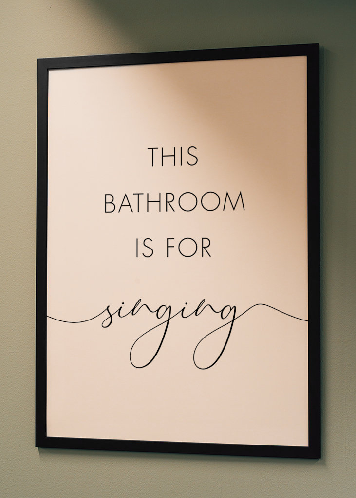 This bathroom is for singing