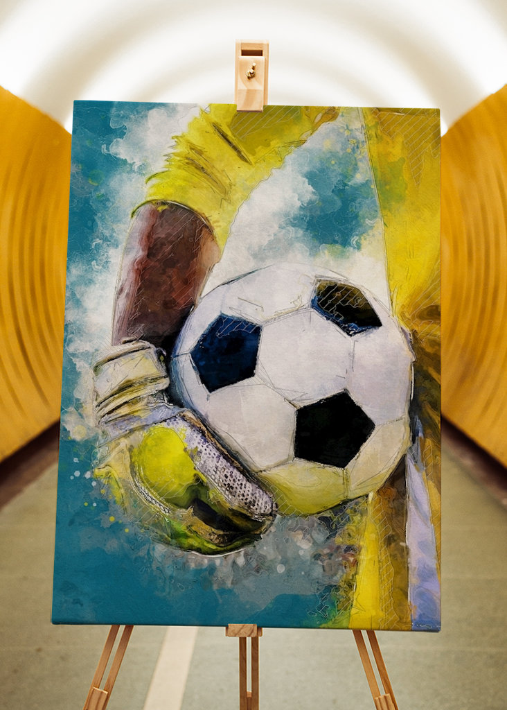 Football player goalkeeper