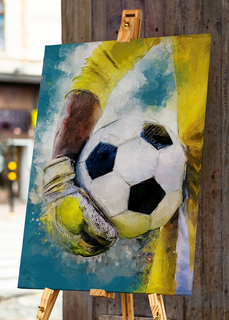 Football player goalkeeper