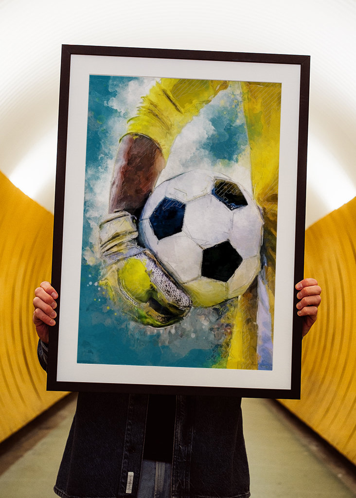 Football player goalkeeper