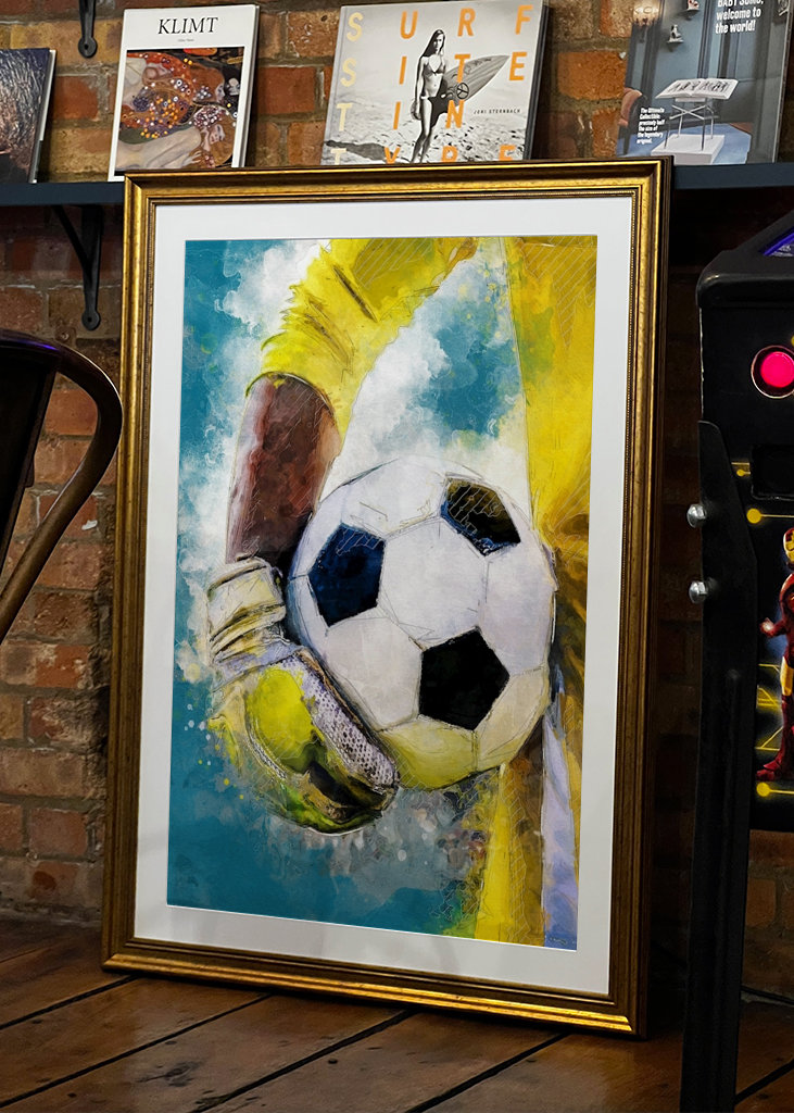 Football player goalkeeper