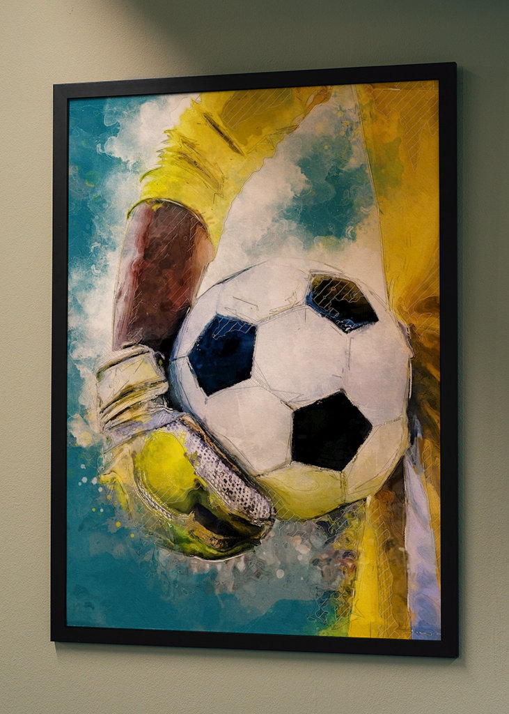 Football player goalkeeper